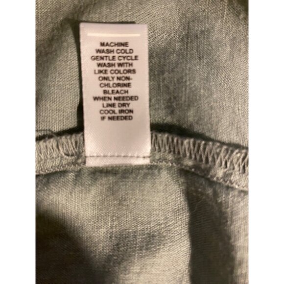 Cato Womens Sage Green Button-Back Top M Casual Popover Flowy City Comfy Blouse - Picture 5 of 13